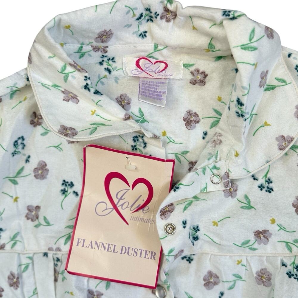Jolie Intimates NWT Flannel Duster robe floral medium NEW cottagecore granny